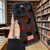 Мягкий ТПУ чехол для телефона с принтом леопарда и клубники для iPhone 17 16 15 14 13 12 11 Pro Max Plus Ударопрочный Противоскользящий Чехол
