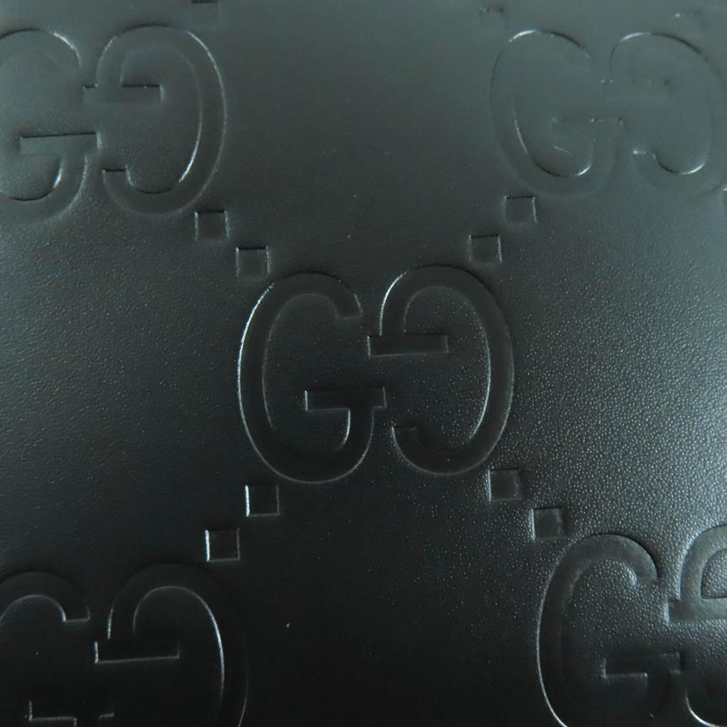 Pristine GUCCI Shoulder Bag GG Super Mini Bag 2way Leather black leather Women Used