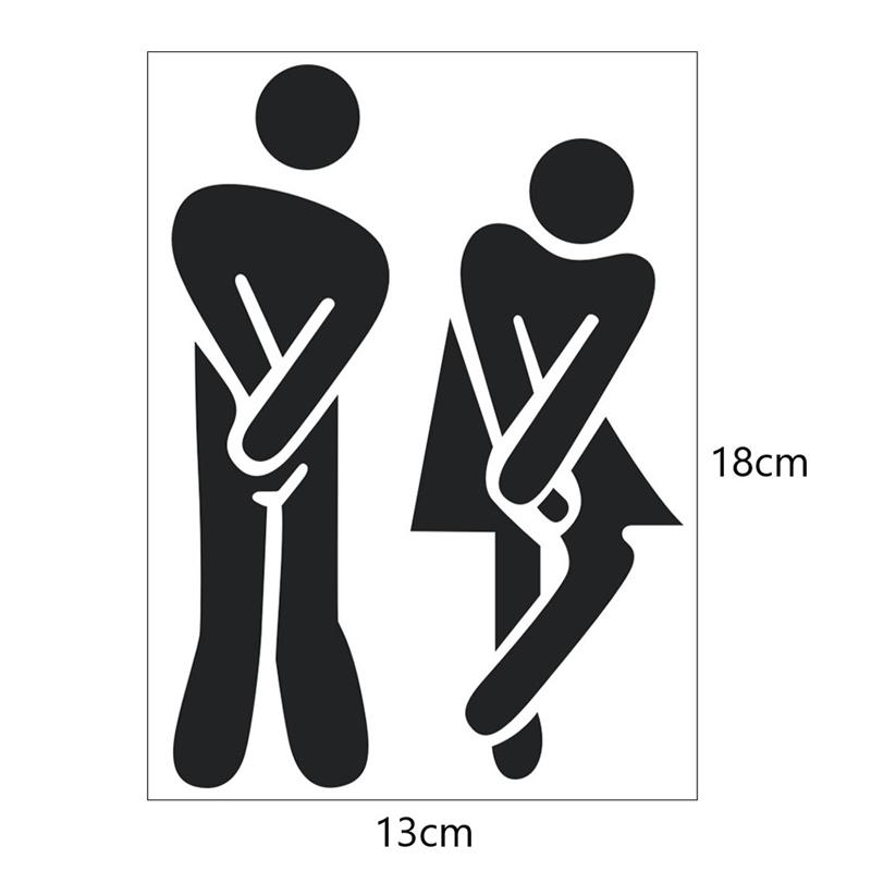Funny Toilet Sign Wall Stickers Bathroom Decoration Diy Creative Home Wall Mural