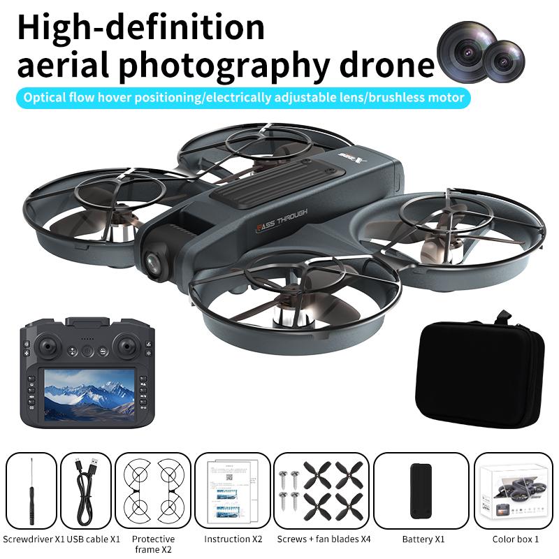 Newest Hot Sales Drone X226 VR ProfessionalHD Camera Brushless Motor Optical Flow Positioning Mini Drone Kid Free Gifts VR Glass