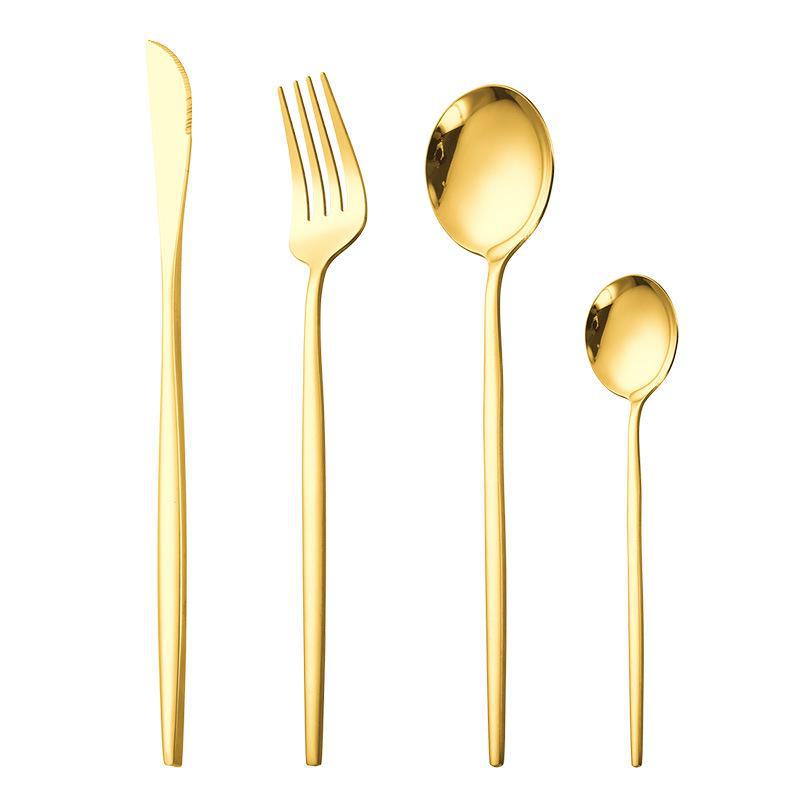 Подарочный набор из 4 предметов: нож в стиле вестерн из нержавеющей стали, вилка, ложка и нож для стейка