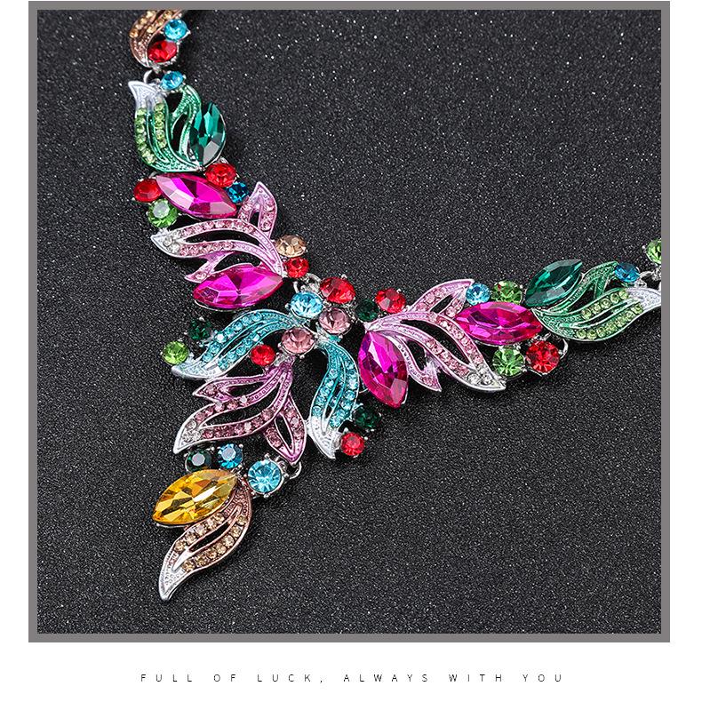 Преувеличенный ретро набор ожерелий с масляной живописью: Европейский и американский дизайн Ключичная цепочка Аксессуар для свитера