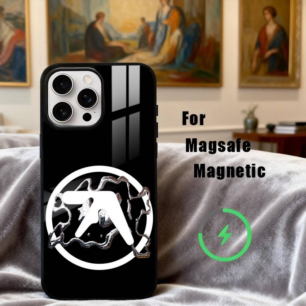 Чехол для телефона A-Aphex T-Twins-S Logo A-Art для iPhone17,16,15,14,13,12,11 Plus,Pro Max Магнитный для беспроводной зарядки Magsafe