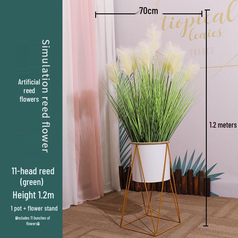 Nordic Faux Reed Grass & Foxtail Flower Floor Decor for Living Room