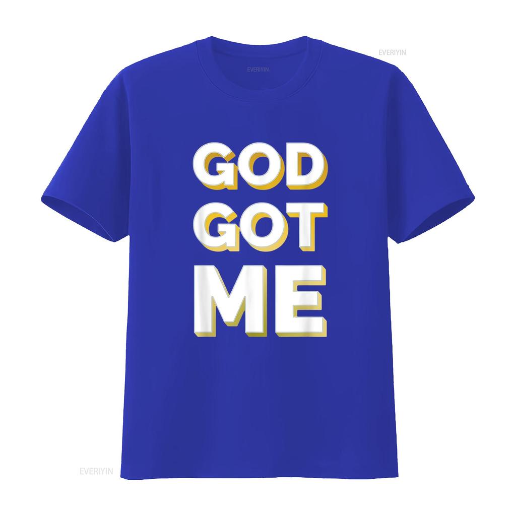 Womens Christian T Shirt Faith God Got Me Gold vintage Washed streetwear Unisex graphic Comfortable homme Stylish Stretched