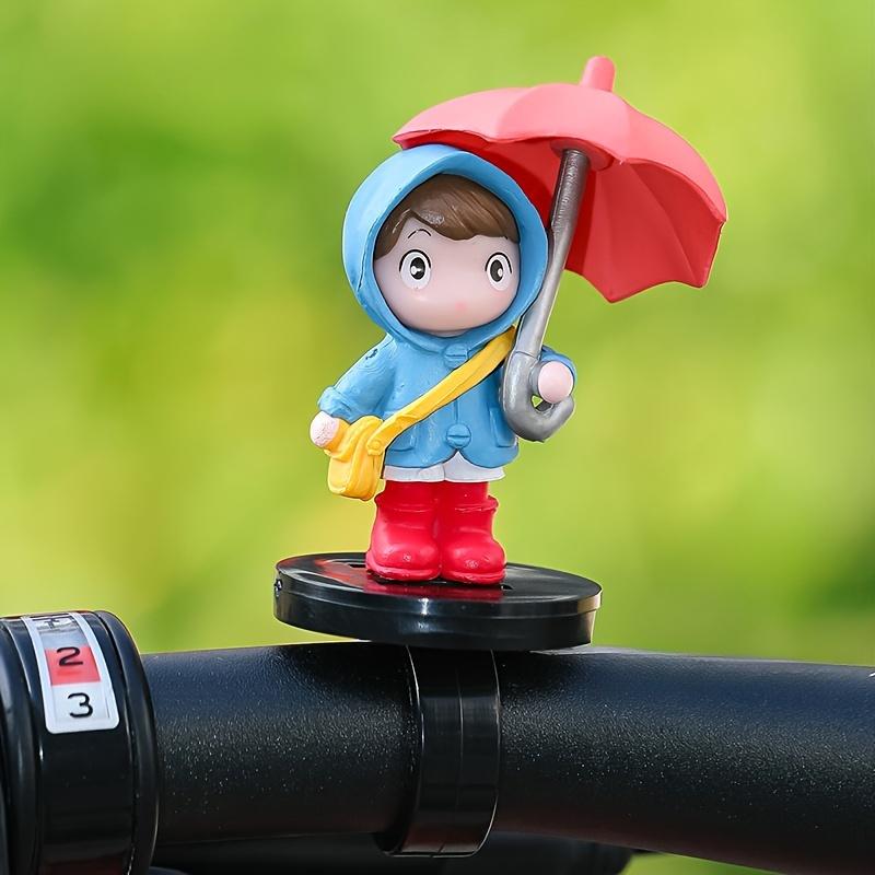 Creative Strap Model Motorcycle Cute Doll, Bicycle Decoration Ornament, Mountain Bike, Motorcycle New Umbrella Girl Decoration, Bottle Car Ornament