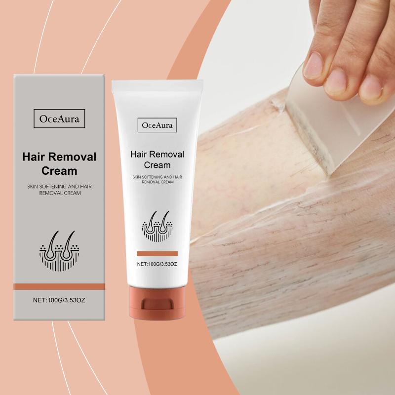 OceAura Hair Removal Cream Gentle Effective Formula Softens Skin Daily Body and Face Care for Women