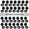 100 шт. крышки для винтов, внутренние крышки, пластиковая крышка, защитная гайка с плоской головкой, нейлоновый болт, круглые пластиковые колпачки для винтов