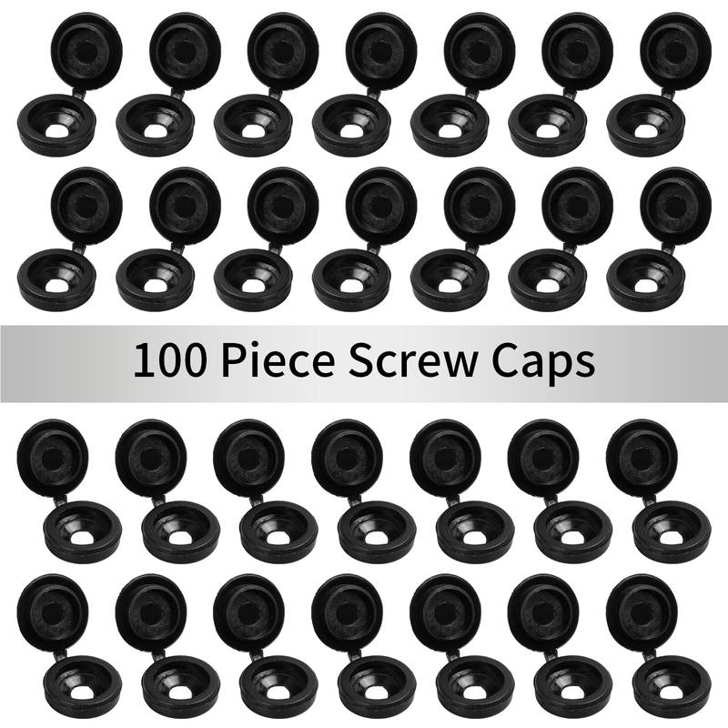 100 шт. крышки для винтов, внутренние крышки, пластиковая крышка, защитная гайка с плоской головкой, нейлоновый болт, круглые пластиковые колпачки для винтов