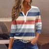 Women's T Shirt Tee Print Button 3/4 Sleeve Daily Weekend Fashion Basic V Neck Regular Top