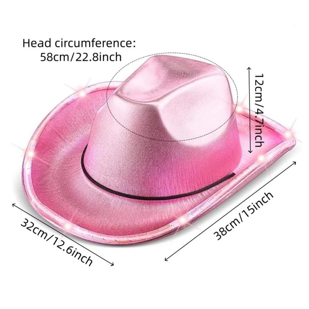 Composite Light Up Cowgirl Hat Comfortable Cowboy Hat Durable Space Cowgirl Hat Outdoor