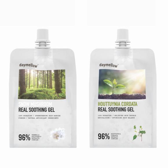 DAYMELLOW Real Soothing Gel Snow Mushroom/Houttuynia Cordata 300g (7 Options)