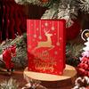 Hot stamping English Christmas cards, high-end Christmas tree gifts, gifts for the elderly, flower bouquets, store decorations, small cards