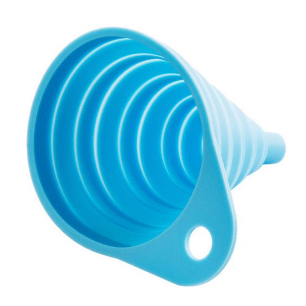 Functional Stretch Home Necessities Collapsible Kitchen Liquid Silicone Folding Funnel Oil Leak