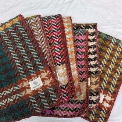 2025 Шаль в клетку «гусиная лапка» в корейском стиле, двусторонняя – Теплый шарф из имитации кашемира для осени/зимы