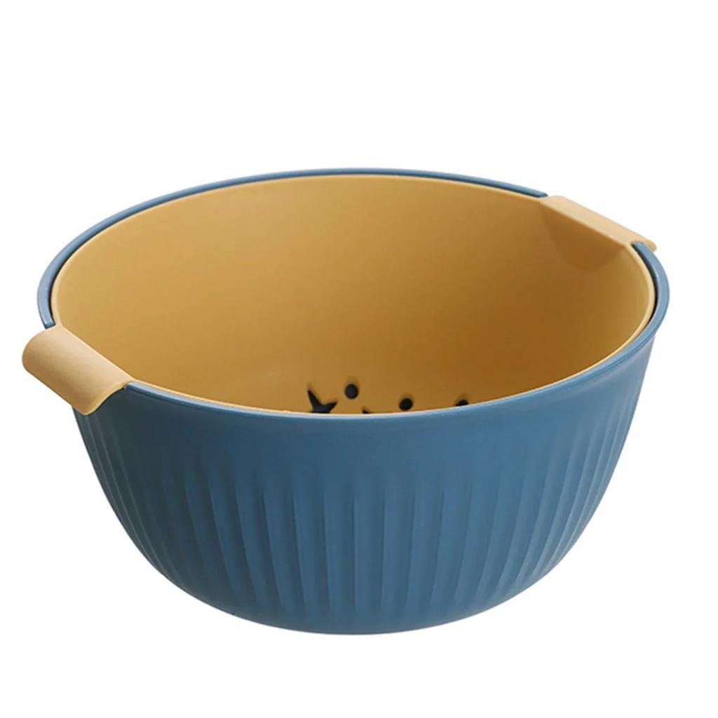 Кухонная силиконовая корзина с двойным сливом, миска, корзина для хранения, ситечки, миски, дуршлаг для чистки овощей, инструмент