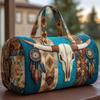 Travel bag New Western Style Series Short Distance Portable Quilted and Embroidered Travel Bag Multifunctional Sports Fitness Bag