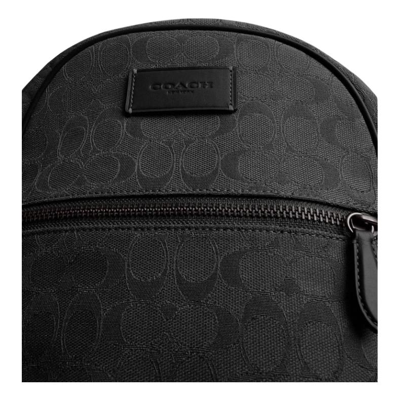 Coach Рюкзак Theo 27 Classic Monogram из ткани Большой мужской рюкзак Черный CAK98-BLK