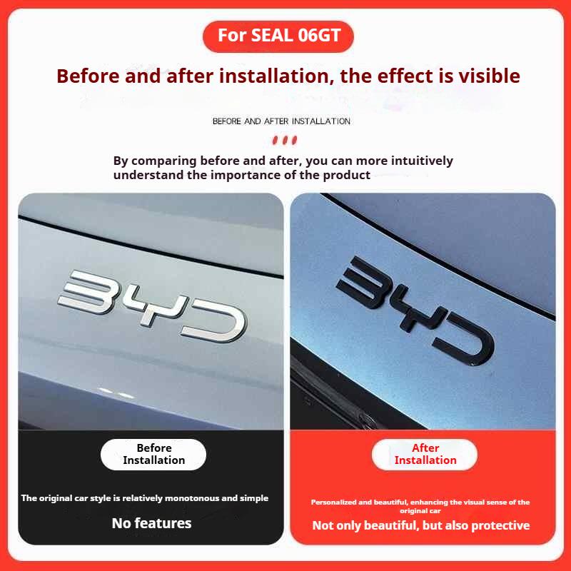 Для BYD Seal 06 DMI Seal 06 EV Модификация Переднего Эмблемы Автомобиля Черный Воин Значок Автомобиля Стили Покрытия Логотип из Углеродного Волокна