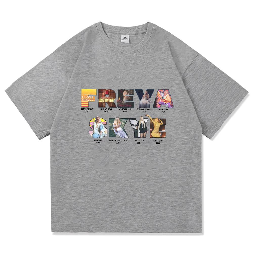 Silent TreatUnisext Tee Freya Skye Stars Align Tour 2026 Unisex/Women Clothing Harajuku High Quality Tops 100% Cotton TShirts Vintage
