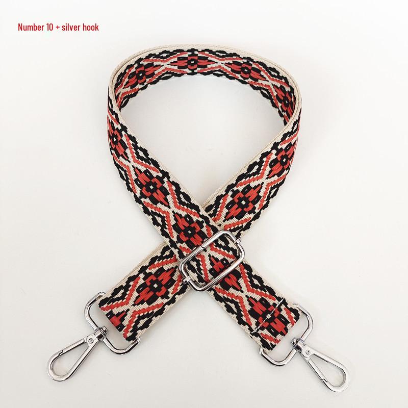 Красочный жаккардовый широкий плечевой ремень для женских сумок - Холщовый аксессуар для кроссбоди и рюкзака