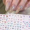 Nail Stickers, Colorful Aurora Butterfly Stickers, Cross Border Laser Butterfly Nail Stickers