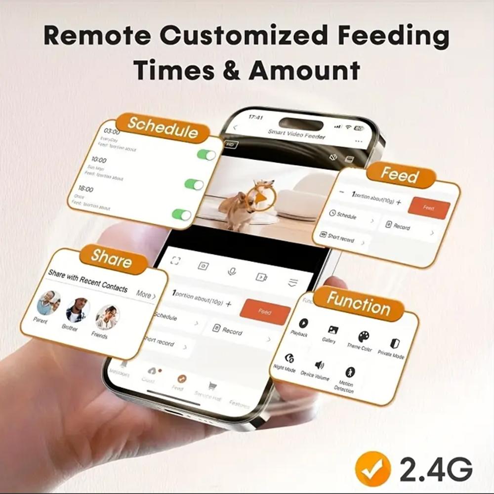 Камера Кормушка для питомцев Таймер Умная Автоматическая Кормушка Для Кошек Собак Кнопка WIFI APP Видео Интеллектуальный Диспенсер Сухого Корма Фонтан Миска