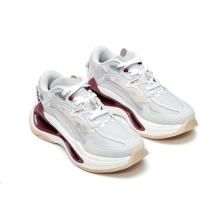 Кроссовки для бега Li Ning Женские Низкие Белый/Серый/Красный AGLR084-9
