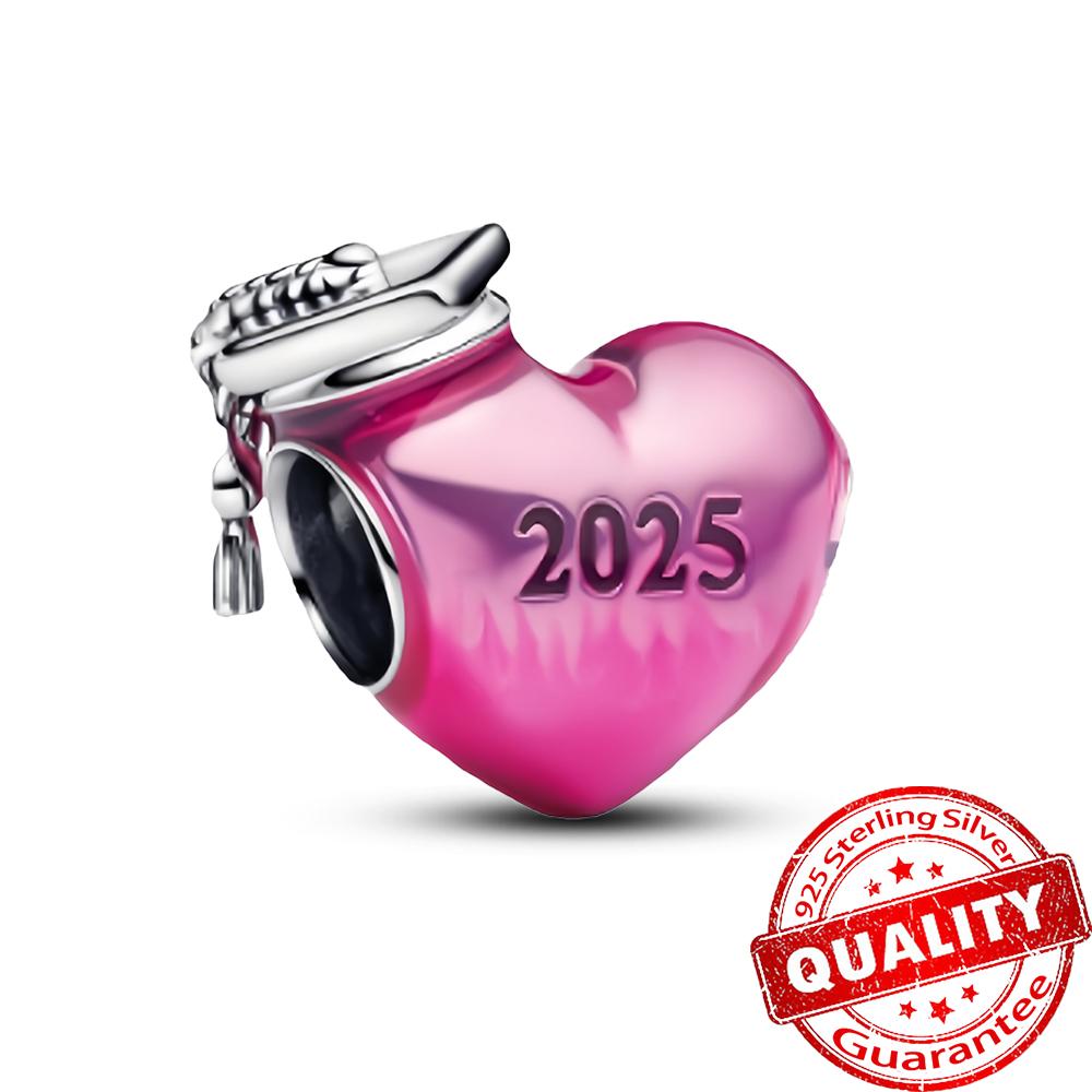 Precious Copper Sparkling Heart Double & Pavé Infinity Knot Dangle Charm Fits 3Mm Bracelet Diy Mother Birthday Gift