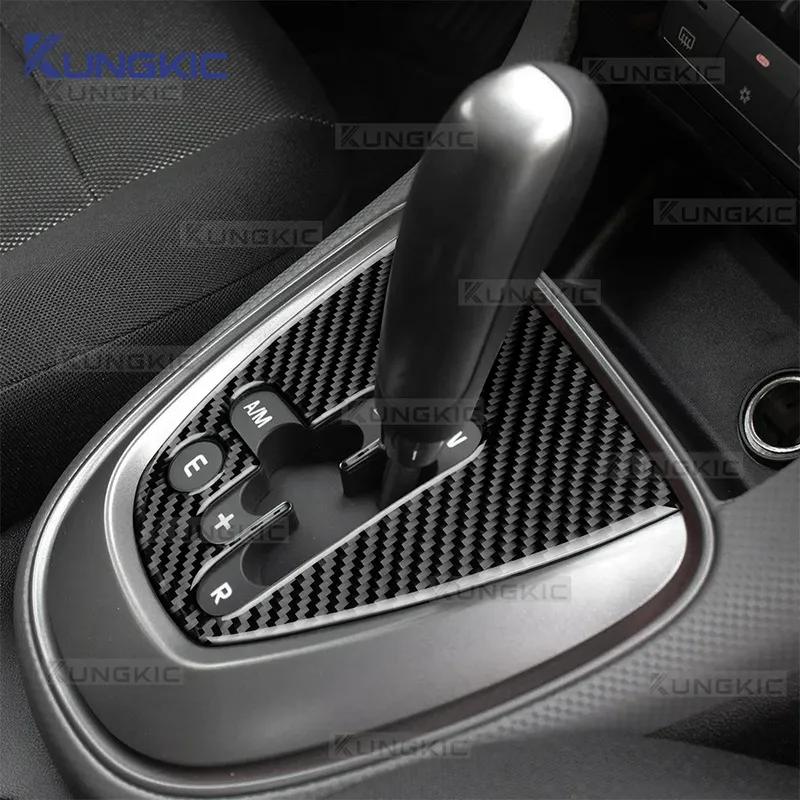 for Fiat Bravo 2006 2007 2008 2009 2010-2018 LHD Soft Carbon Fiber Automatic Gear Shift Panel Cove Interior Trim Accessories.