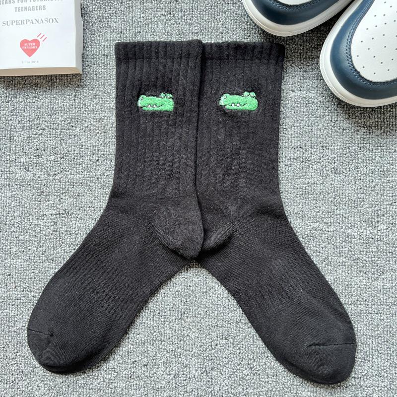 Cityboy Мужские модные носки до середины икры с мультяшной вышивкой - Спортивные носки с влагоотводящим эффектом для осени и зимы