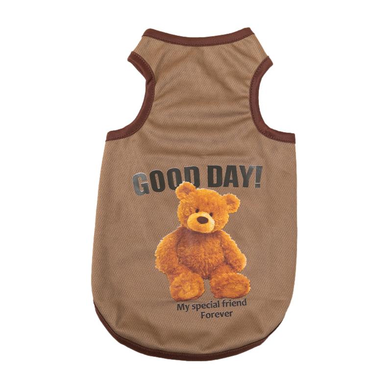 Дышащий жилет для собак для маленьких собак, летняя тонкая одежда для собак, одежда с принтом медведя, одежда для щенков, одежда для чихуахуа, Йоркшира, одежда для домашних животных