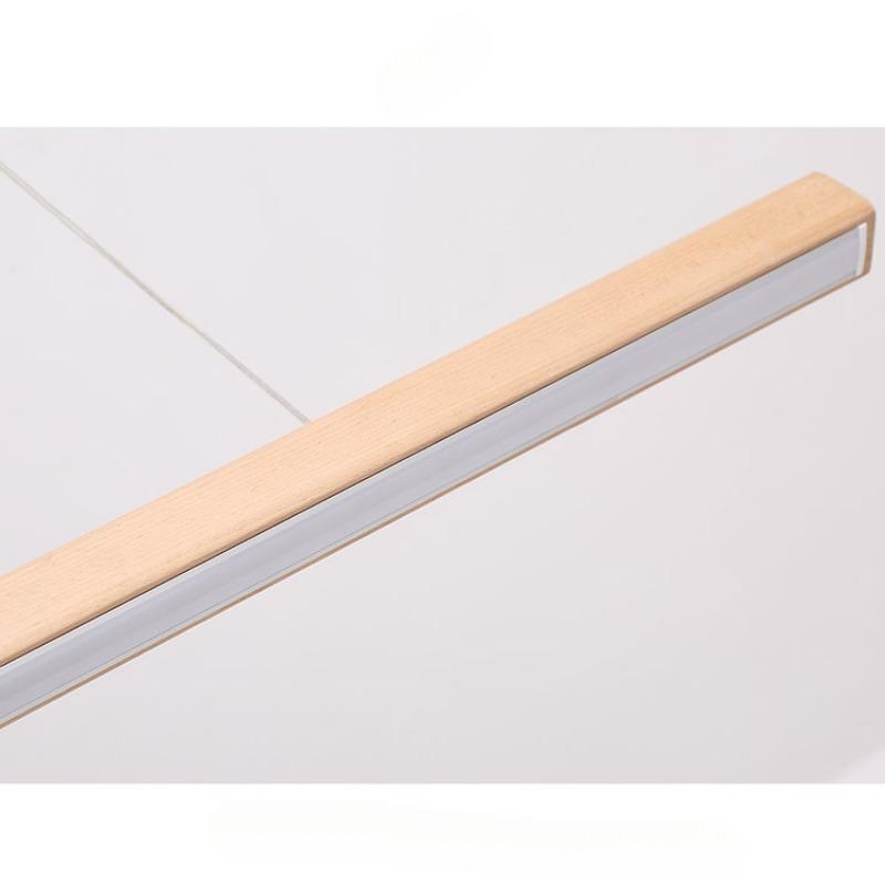 Подвесной светильник для гостиной и столовой из натурального дерева Word Long Strip Lamp