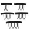 10Pcs/Lot Wig Combs for Wig Caps Hair Clips Factory Supply Wig Clips for Hair Extensions Best Clips for Wigs Big 3-7 Teeth Black