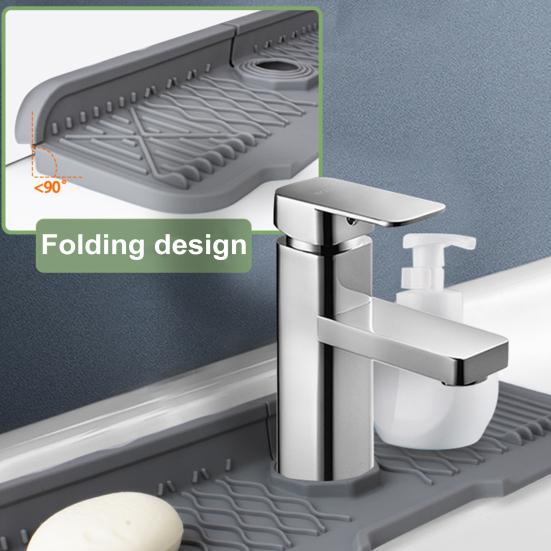 Силиконовый защитный коврик для крана, сливной коврик для кухонной раковины, брызговик, сушильный коврик для кухонной стойки, ванная комната, губка, дозатор мыла, поддон для капель