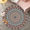 Bohemian Round Living Room Carpet Retro Decoration Bedroom Easy Cleaning Non-slip Rug Lounge Coffee Tables Washable Floor Mat