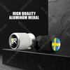 Car CNC Aluminum R Design Sweden Flag Emblem For Volvo XC40 V90 S60 S80 S90 XC60 XC90 4pcs Tire Valve Air Port Stem Cover Caps