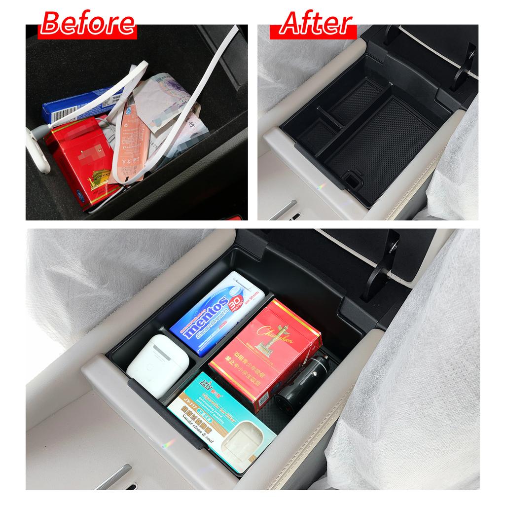 Для Geely Monjaro XingYue L 2025 Центральная консоль Подлокотник Ящик для хранения Автомобильный поднос Органайзеры Аксессуары Tidying Черный