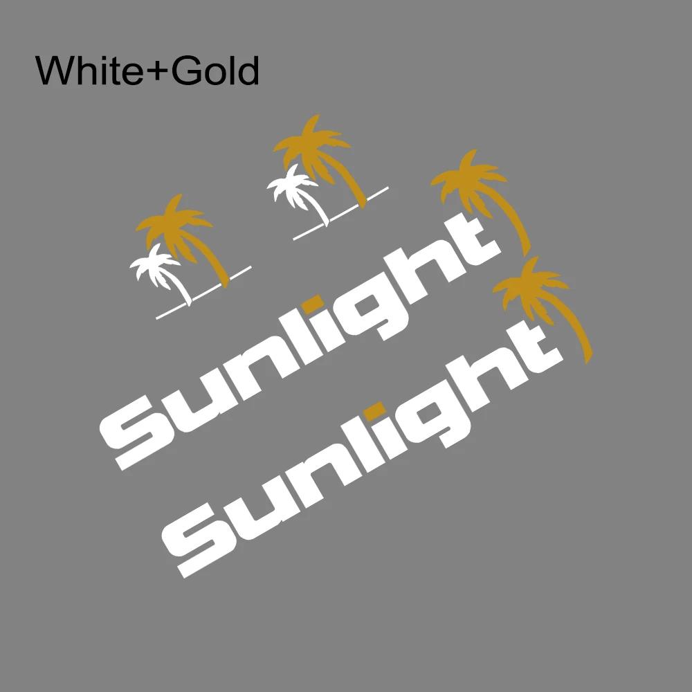 Creative Sunlight Camping Sticker For Van Camper Caravan Cargo Motorhome RV Motor Vinyl Decals Auto Body Decoration Accessories