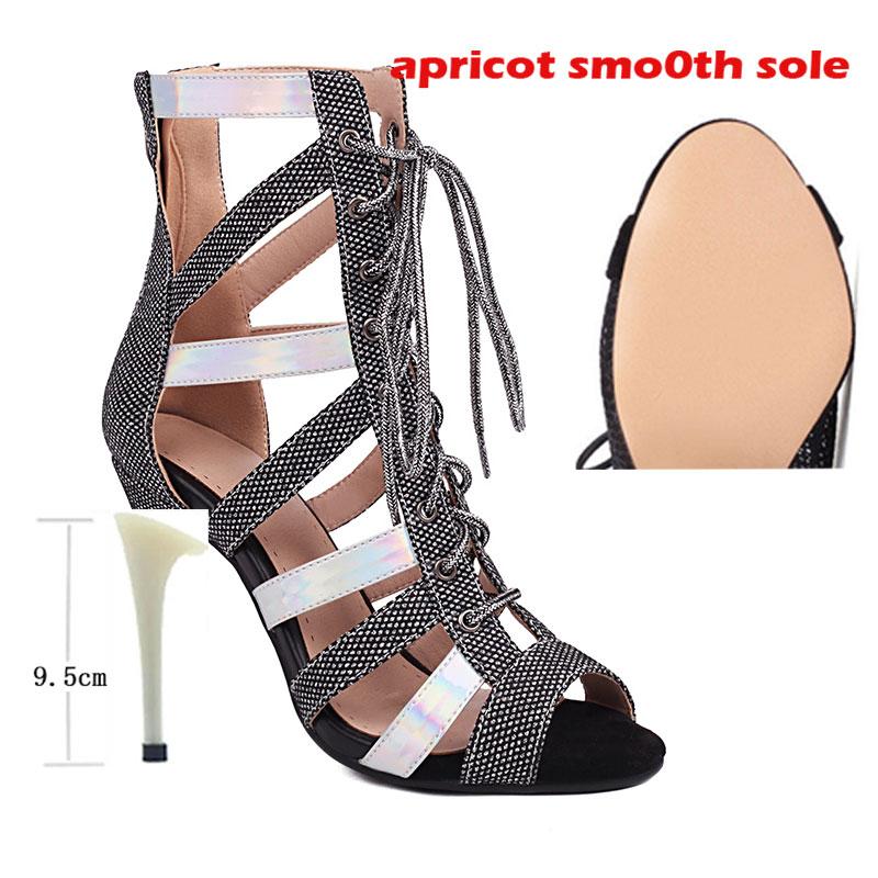 Латинские женские танцевальные туфли Серебряные женские танцевальные ботинки Сальса Танго В помещении Спорт Для Женщин Бальные танцы Обувь каблук На Открытом Воздухе