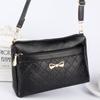 Women Solid Color PU Leather Small Shoulder Bag Bowknot Design  High Quality Crossbody Bag