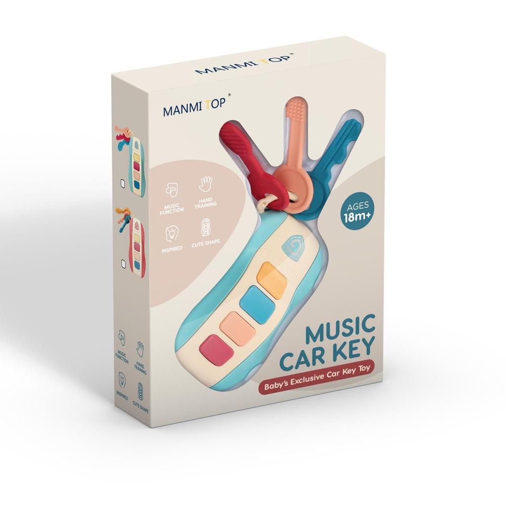 Музыкальный брелок-машинка для детей со светом и звуком для раннего развития.