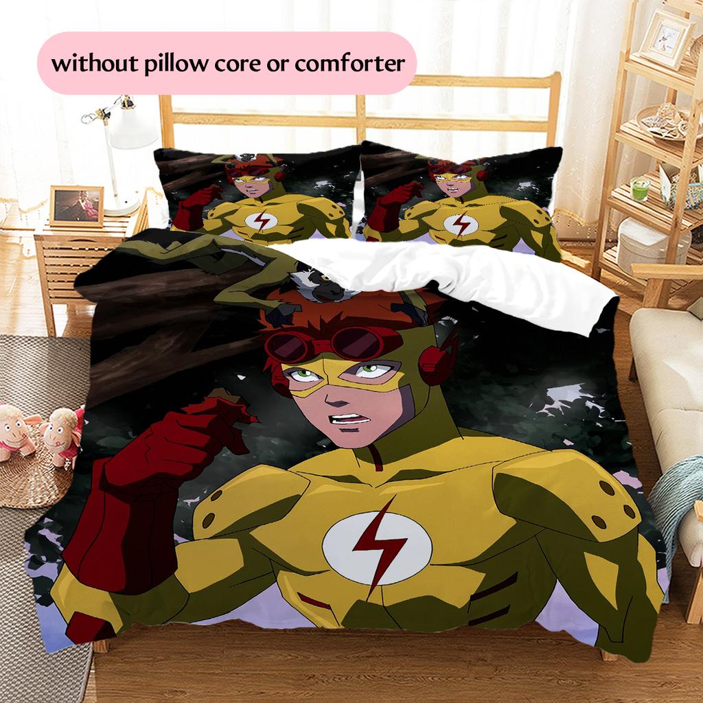 Flash Printed Bedding Set Duvet Cover Pillowcase No Filler, Soft Home Bedroom Decor, Perfect Gift for Fans.chl