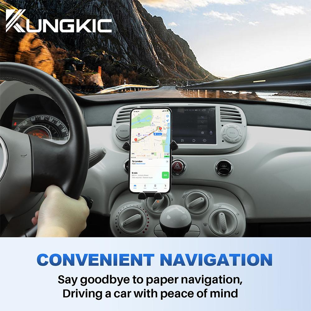 Автомобильный гравитационный держатель для телефона для Fiat 500 2008-23 Abarth 595 2012-2020 2025 2025 2025 LHD RHD Мобильная поддержка Подставка для телефона Кронштейн