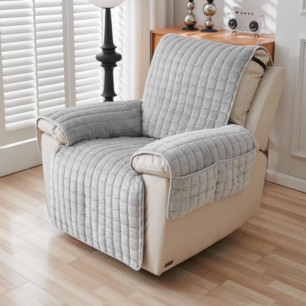 Elastic Band Single-seat Slipcover Non-Slip Sofa Mat Durable Chair Cover Pets