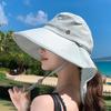 Летняя шляпа-панама с широкими полями и отверстием для хвостика для защиты от солнца на открытом воздухе