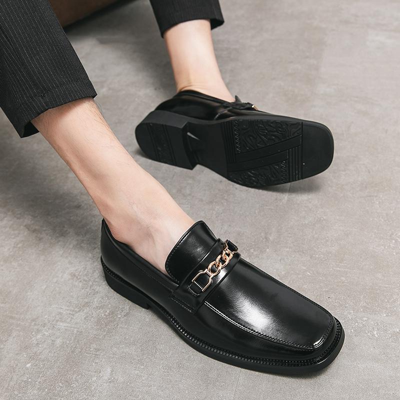 Модная мужская повседневная обувь Кожаные лоферы Офисные туфли для мужчин Туфли-броги для вождения Слипоны Модная обувь для вечеринок Мужские туфли-оксфорды
