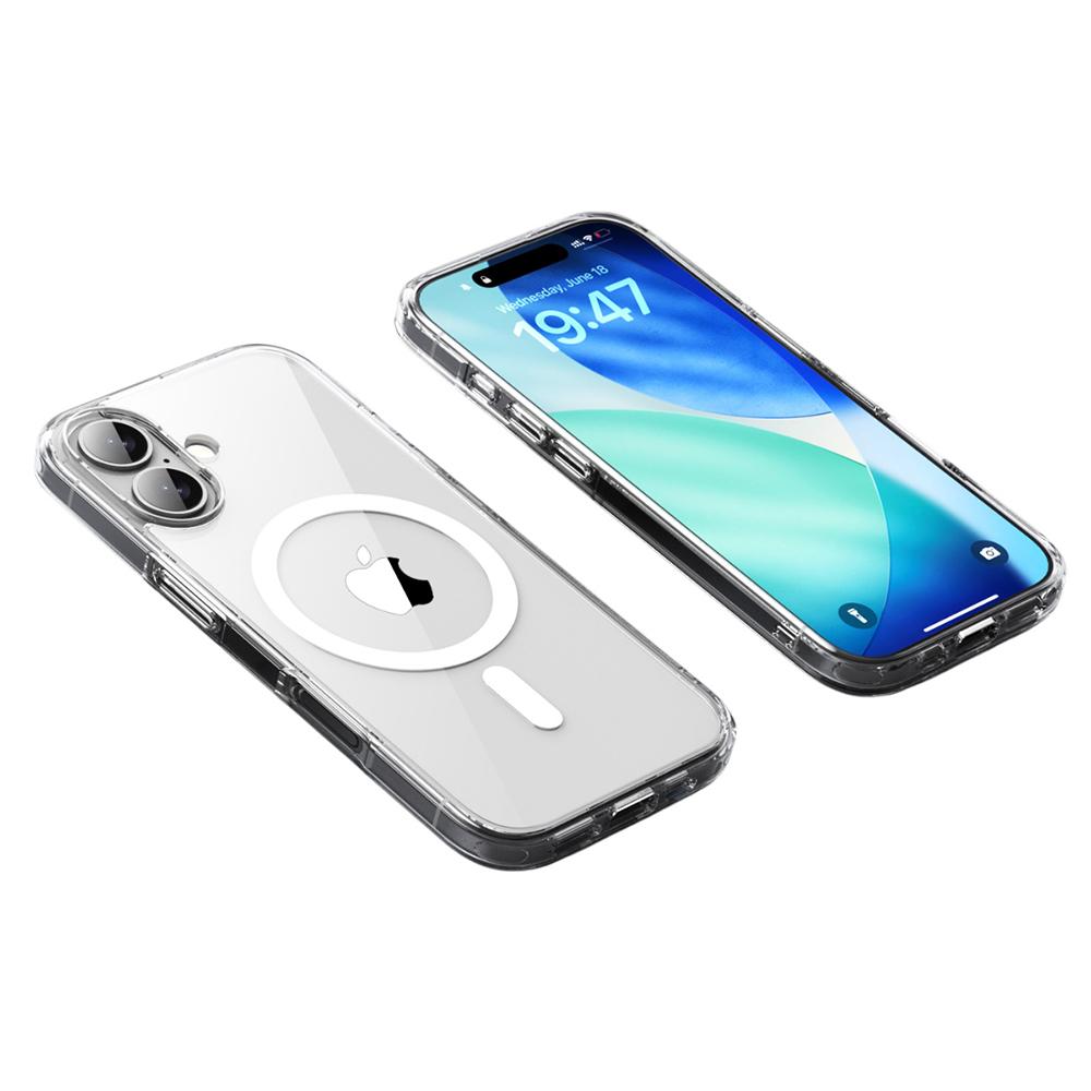 For iPhone 17 Case Compatible with MagSafe TPU+PC Clear Phone Back Cover