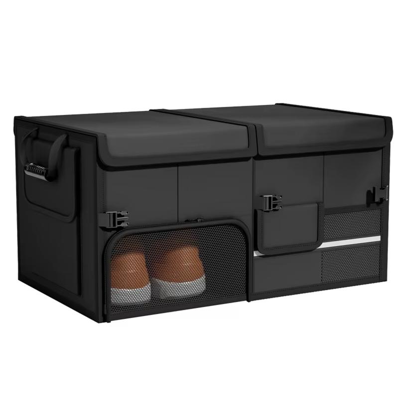 multi-functFoldable Trunk Storage Box Waterproof Oxford Cloth 60L Large-Capacity Car Organizer for Camping/Fishing Easy to Carry
