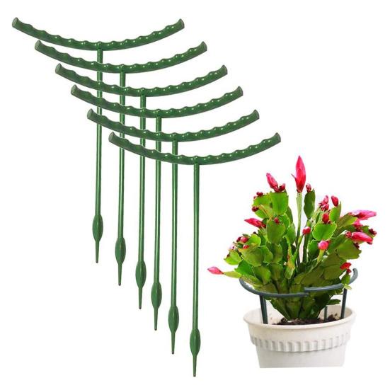 Plant Support Stakes Stackable Half Round Plant Stakes Easy Assembly Stake Trellis Plant Cages for Indoor Outdoor Tomato